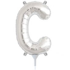 Silver 16in Letter C (00481-01) Shaped P1