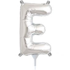 Silver 16in Letter E (00483-01) Shaped P1
