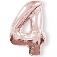 CLEARANCE! Rose Gold 37in Number 4 Shaped P1