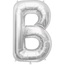 Silver 34in Letter B (00197-197) Shaped P1