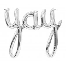 Script Word Silver YAY (01289-01) Shaped P1