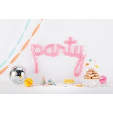 Script Word Clear Pink PARTY (01333-01) Shaped P1