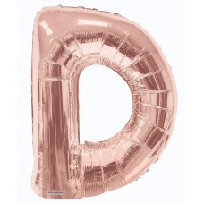 Rose Gold 34in Alphabet #D (15613-34S) Shaped P1
