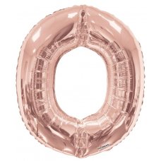 Rose Gold 34in Alphabet #O (15624-34S) Shaped P1