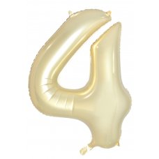 34inch Decrotex Foil Balloon Number Luxe Gold #4 Pack 1