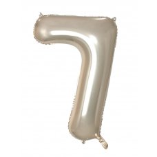 34inch Decrotex Foil Balloon Number Champagne #7 Pack 1