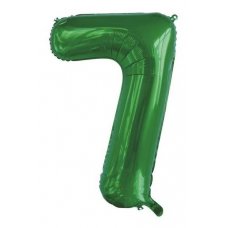 34inch Decrotex Foil Balloon Number Green #7 Pack 1