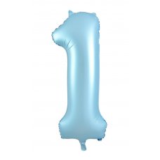 34inch Decrotex Foil Balloon Matt Pastel Blue #1 Pack 1