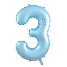 34inch Decrotex Foil Balloon Matt Pastel Blue #3 Pack 1
