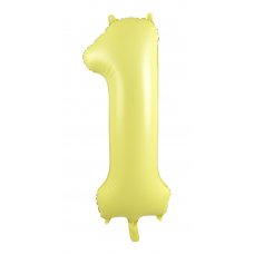 34inch Decrotex Foil Balloon Matt Pastel Yellow #1 Pack 1