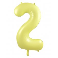 34inch Decrotex Foil Balloon Matt Pastel Yellow #2 Pack 1