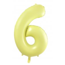 34inch Decrotex Foil Balloon Matt Pastel Yellow #6 Pack 1