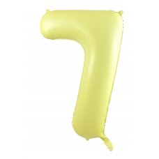 34inch Decrotex Foil Balloon Matt Pastel Yellow #7 Pack 1