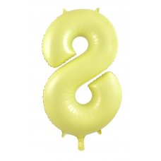 34inch Decrotex Foil Balloon Matt Pastel Yellow #8 Pack 1