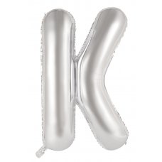 34inch Decrotex Foil Balloon Alphabet Silver #K Shaped P1