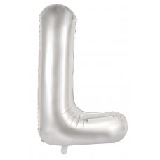 34inch Decrotex Foil Balloon Alphabet Silver #L Shaped P1