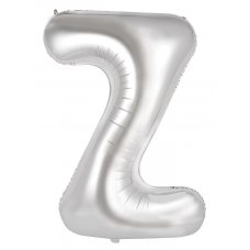 34inch Decrotex Foil Balloon Alphabet Silver #Z Shaped P1