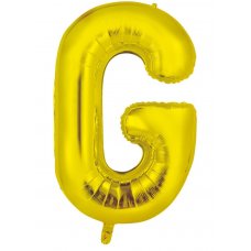 34inch Decrotex Foil Balloon Alphabet Gold #G Shaped P1