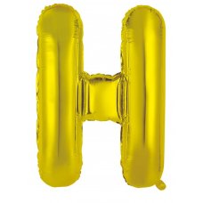 34inch Decrotex Foil Balloon Alphabet Gold #H Shaped P1