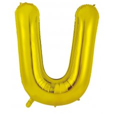 34inch Decrotex Foil Balloon Alphabet Gold #U Shaped P1