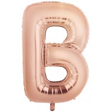 34inch Decrotex Foil Balloon Alphabet Rose Gold #B Shaped P1