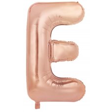 34inch Decrotex Foil Balloon Alphabet Rose Gold #E Shaped P1