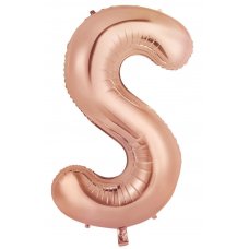 34inch Decrotex Foil Balloon Alphabet Rose Gold #S Shaped P1