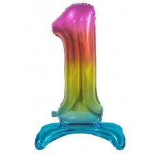 30inch Decrotex Standing Foil Balloon Rainbow #1 Pack 1