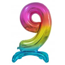 30inch Decrotex Standing Foil Balloon Rainbow #9 Pack 1