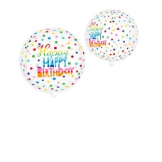 4D Sphere Happy Birthday Dots 50cm Sphere P1