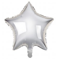 18 Inch Decrotex Foil Star Silver P1 x 5