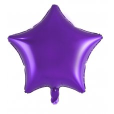 18 Inch Decrotex Foil Star Purple P1 x 5