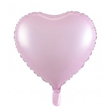 18 Inch Decrotex Foil Heart Matt Pastel Pink P1 x 5