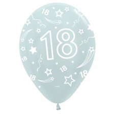 18 Pearl Silver (481) Sempertex Balloons 30cm Bag50