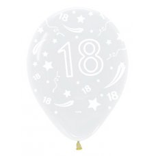 18 Crystal Clear (390) Sempertex Balloons 30cm Bag50