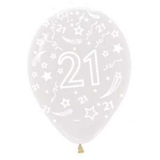 21 Crystal Clear (390) Sempertex Balloons 30cm Bag50