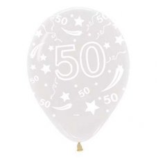 50 Crystal Clear (390) Sempertex Balloons 30cm Bag50