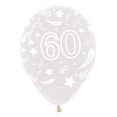 60 Crystal Clear (390) Sempertex Balloons 30cm Bag50
