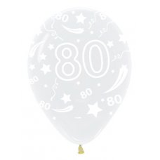 80 Crystal Clear (390) Sempertex Balloons 30cm Bag50
