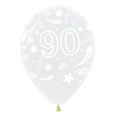 90 Crystal Clear (390) Sempertex Balloons 30cm Bag50