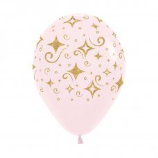 Golden Diamonds Glitter Print PastelMatte Pink 609 Bag 50