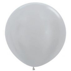 Satin Silver (481) 90cm Sempertex Balloons P3