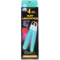 Glow Slim Lightsticks with Lanyard 4in 10cm P2