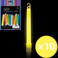 Glow Light Stick on String 6in 15cm Yellow P10