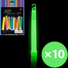 Glow Light Stick on String 6in 15cm Green P10