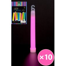Glow Light Stick on String 6in 15cm Pink P10