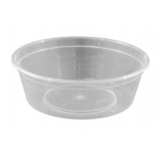 Round Disposable Food Container 225ml PP Clear Ctn 1000