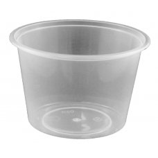 Round Disposable Food Container 540ml PP Clear Ctn 500