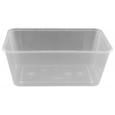 Rect. Disposable Food Container 1000ml PP Clear Ctn 500
