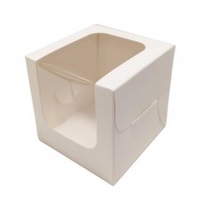 Cup Cake Box White Single P6 8 Pack